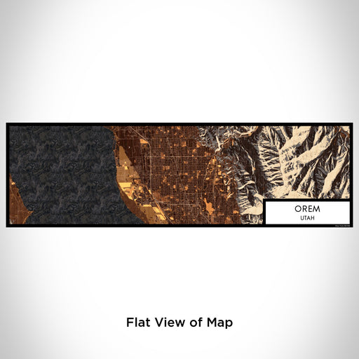 Flat View of Map Custom Orem Utah Map Enamel Mug in Ember