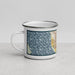 Left View Custom Orem Utah Map Enamel Mug in Woodblock