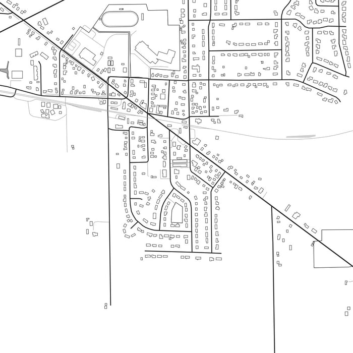 Orfordville Wisconsin Map Print in Classic Style Zoomed In Close Up Showing Details