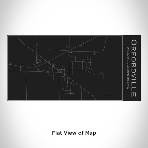 Rendered View of Orfordville Wisconsin Map Engraving on 17oz Stainless Steel Insulated Cola Bottle in Black