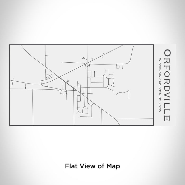 Rendered View of Orfordville Wisconsin Map Engraving on 17oz Stainless Steel Insulated Cola Bottle in White