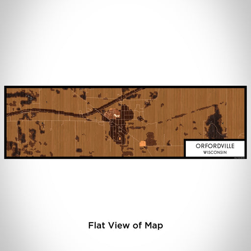 Flat View of Map Custom Orfordville Wisconsin Map Enamel Mug in Ember