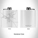 Rendered View of Orfordville Wisconsin Map Engraving on 6oz Stainless Steel Flask in White