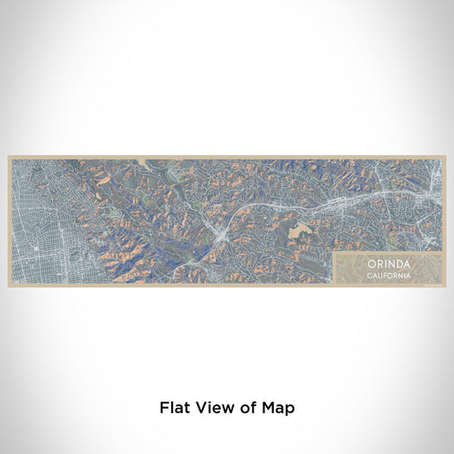 Flat View of Map Custom Orinda California Map Enamel Mug in Afternoon