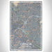 Orinda California Map Print Portrait Orientation in Afternoon Style With Shaded Background
