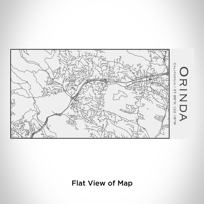 Rendered View of Orinda California Map Engraving on 17oz Stainless Steel Insulated Cola Bottle in White