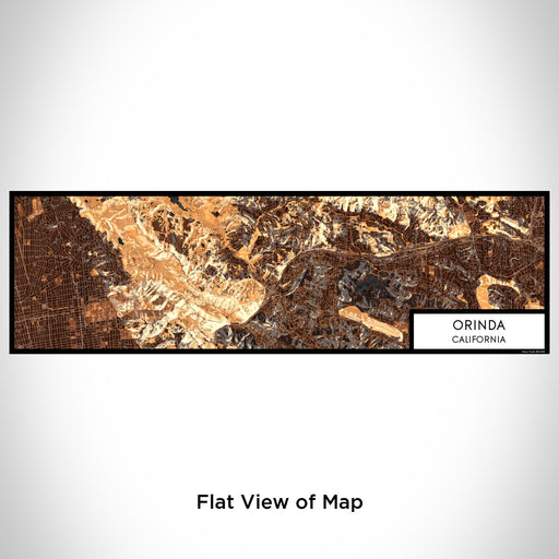 Flat View of Map Custom Orinda California Map Enamel Mug in Ember