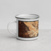Left View Custom Orinda California Map Enamel Mug in Ember