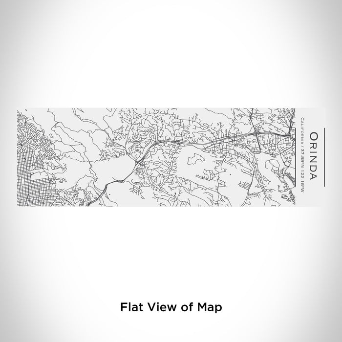 Rendered View of Orinda California Map Engraving on 10oz Stainless Steel Insulated Cup with Sliding Lid in White