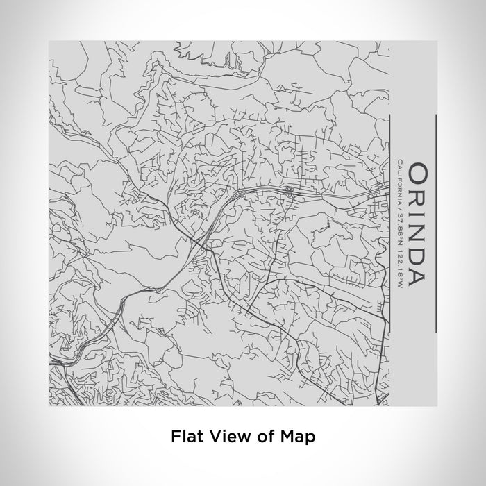 Rendered View of Orinda California Map Engraving on 17oz Stainless Steel Insulated Tumbler