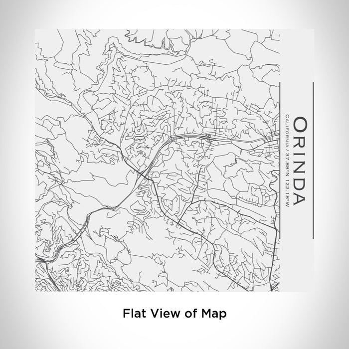 Rendered View of Orinda California Map Engraving on 17oz Stainless Steel Insulated Tumbler in White