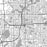 Orlando Florida Map Print in Classic Style Zoomed In Close Up Showing Details