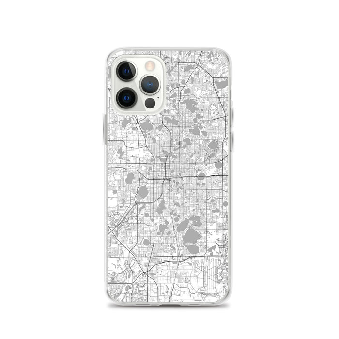 Custom Orlando Florida Map iPhone 12 Pro Phone Case in Classic