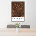 24x36 Orlando Florida Map Print Portrait Orientation in Ember Style Behind 2 Chairs Table and Potted Plant