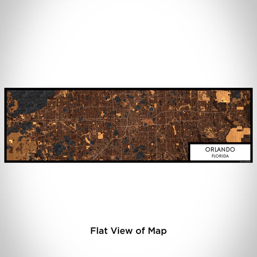 Flat View of Map Custom Orlando Florida Map Enamel Mug in Ember