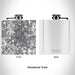 Rendered View of Orlando Florida Map Engraving on 6oz Stainless Steel Flask in White