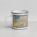 Left View Custom Orlando Florida Map Enamel Mug in Woodblock