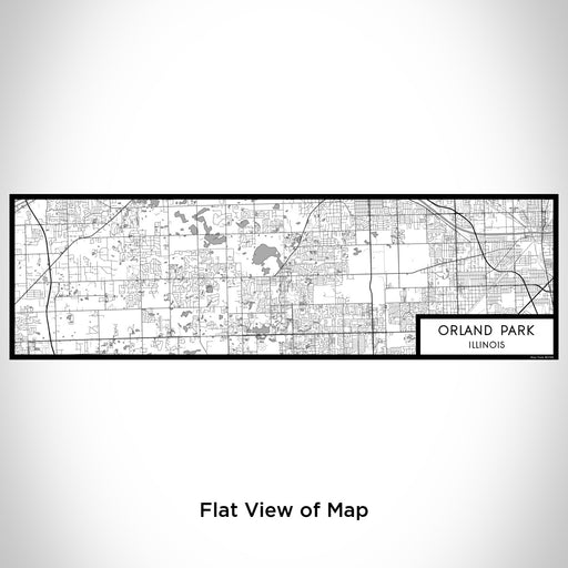 Flat View of Map Custom Orland Park Illinois Map Enamel Mug in Classic