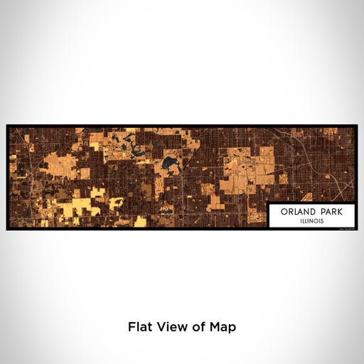 Flat View of Map Custom Orland Park Illinois Map Enamel Mug in Ember