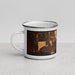 Left View Custom Ormond Beach Florida Map Enamel Mug in Ember