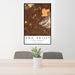 24x36 Oro Valley Arizona Map Print Portrait Orientation in Ember Style Behind 2 Chairs Table and Potted Plant