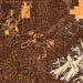 Oro Valley Arizona Map Print in Ember Style Zoomed In Close Up Showing Details