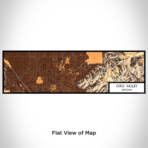 Flat View of Map Custom Oro Valley Arizona Map Enamel Mug in Ember