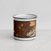 Front View Custom Oro Valley Arizona Map Enamel Mug in Ember
