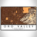 Oro Valley Arizona Map Print Landscape Orientation in Ember Style With Shaded Background