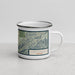 Right View Custom Oro Valley Arizona Map Enamel Mug in Woodblock