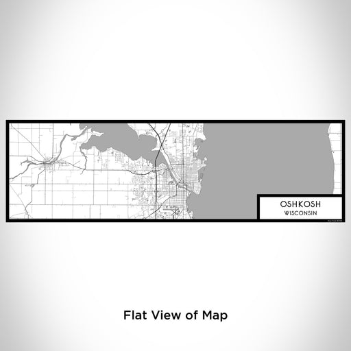 Flat View of Map Custom Oshkosh Wisconsin Map Enamel Mug in Classic