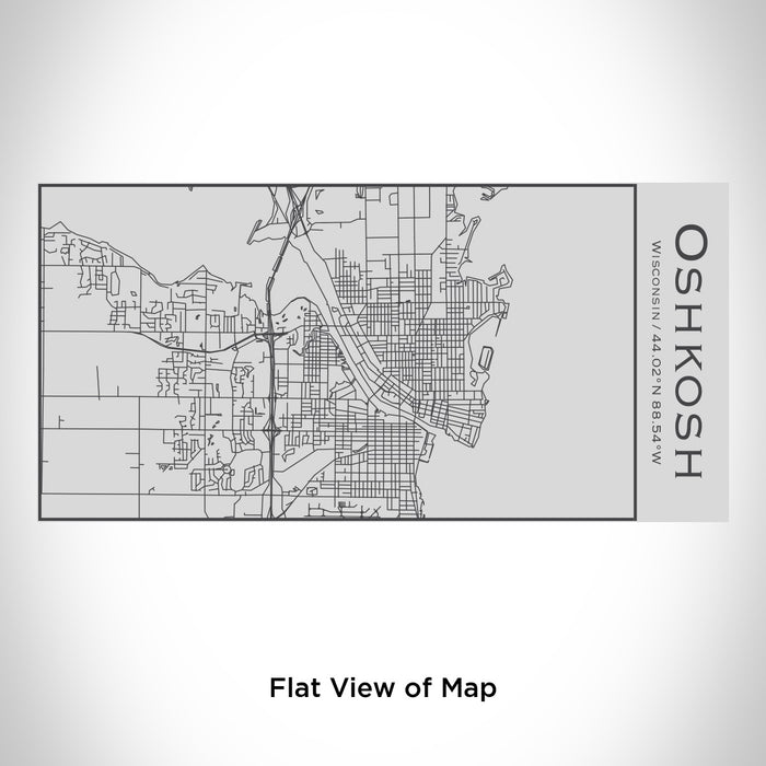 Rendered View of Oshkosh Wisconsin Map Engraving on 17oz Stainless Steel Insulated Cola Bottle