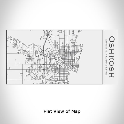 Rendered View of Oshkosh Wisconsin Map Engraving on 17oz Stainless Steel Insulated Cola Bottle in White