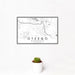 12x18 Otsego Minnesota Map Print Landscape Orientation in Classic Style With Small Cactus Plant in White Planter