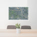 24x36 Otsego Minnesota Map Print Lanscape Orientation in Afternoon Style Behind 2 Chairs Table and Potted Plant