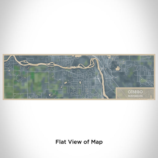 Flat View of Map Custom Otsego Minnesota Map Enamel Mug in Afternoon