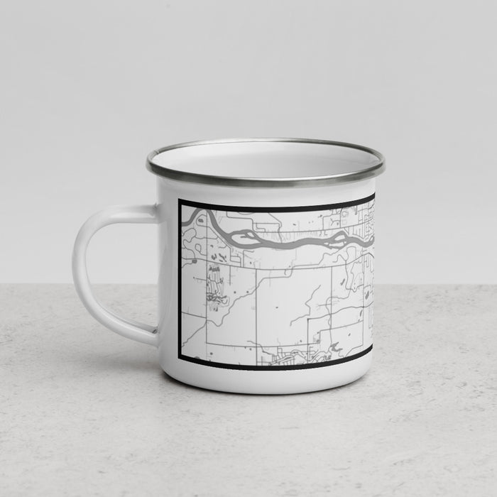 Left View Custom Otsego Minnesota Map Enamel Mug in Classic