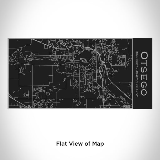 Rendered View of Otsego Minnesota Map Engraving on 17oz Stainless Steel Insulated Cola Bottle in Black