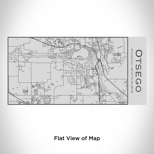 Rendered View of Otsego Minnesota Map Engraving on 17oz Stainless Steel Insulated Cola Bottle