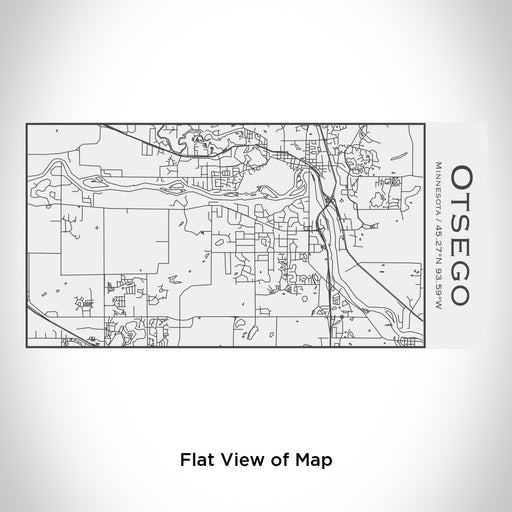 Rendered View of Otsego Minnesota Map Engraving on 17oz Stainless Steel Insulated Cola Bottle in White