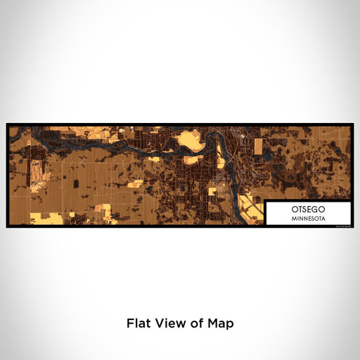 Flat View of Map Custom Otsego Minnesota Map Enamel Mug in Ember