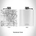 Rendered View of Otsego Minnesota Map Engraving on 6oz Stainless Steel Flask in White