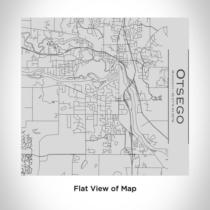 Rendered View of Otsego Minnesota Map Engraving on 17oz Stainless Steel Insulated Tumbler