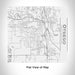 Rendered View of Otsego Minnesota Map Engraving on 17oz Stainless Steel Insulated Tumbler in White