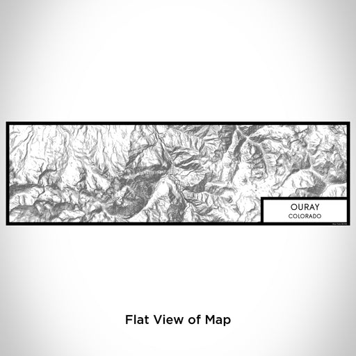 Flat View of Map Custom Ouray Colorado Map Enamel Mug in Classic