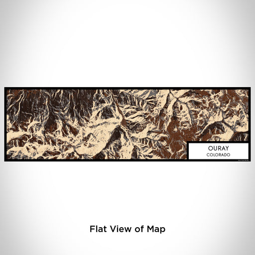 Flat View of Map Custom Ouray Colorado Map Enamel Mug in Ember