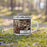 Right View Custom Ouray Colorado Map Enamel Mug in Ember on Grass With Trees in Background
