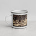 Left View Custom Ouray Colorado Map Enamel Mug in Ember