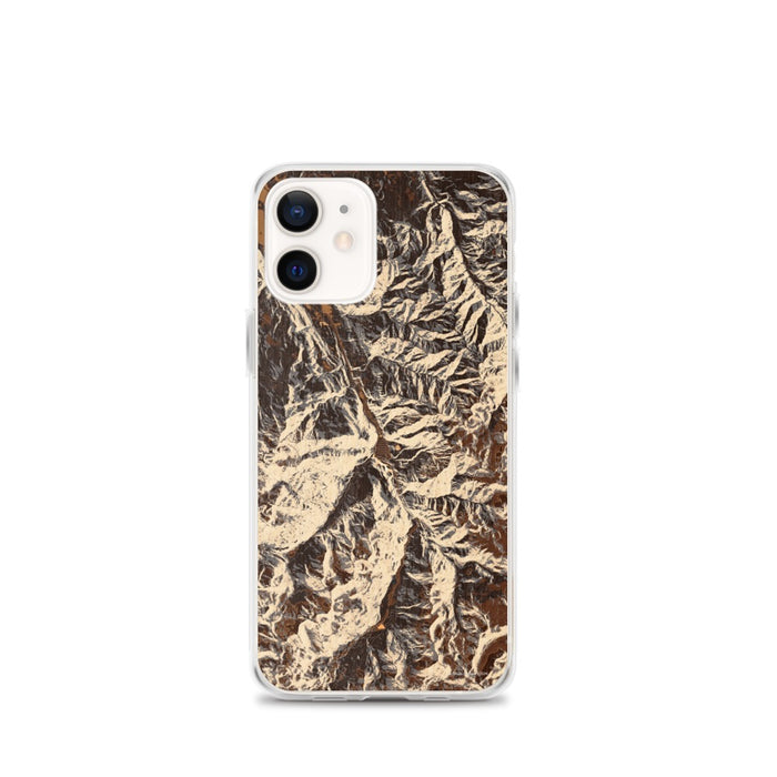 Custom Ouray Colorado Map iPhone 12 mini Phone Case in Ember