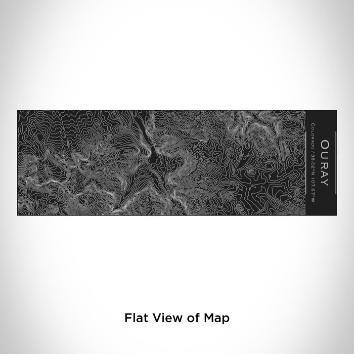 Rendered View of Ouray Colorado Map Engraving on 10oz Stainless Steel Insulated Cup with Sliding Lid in Black